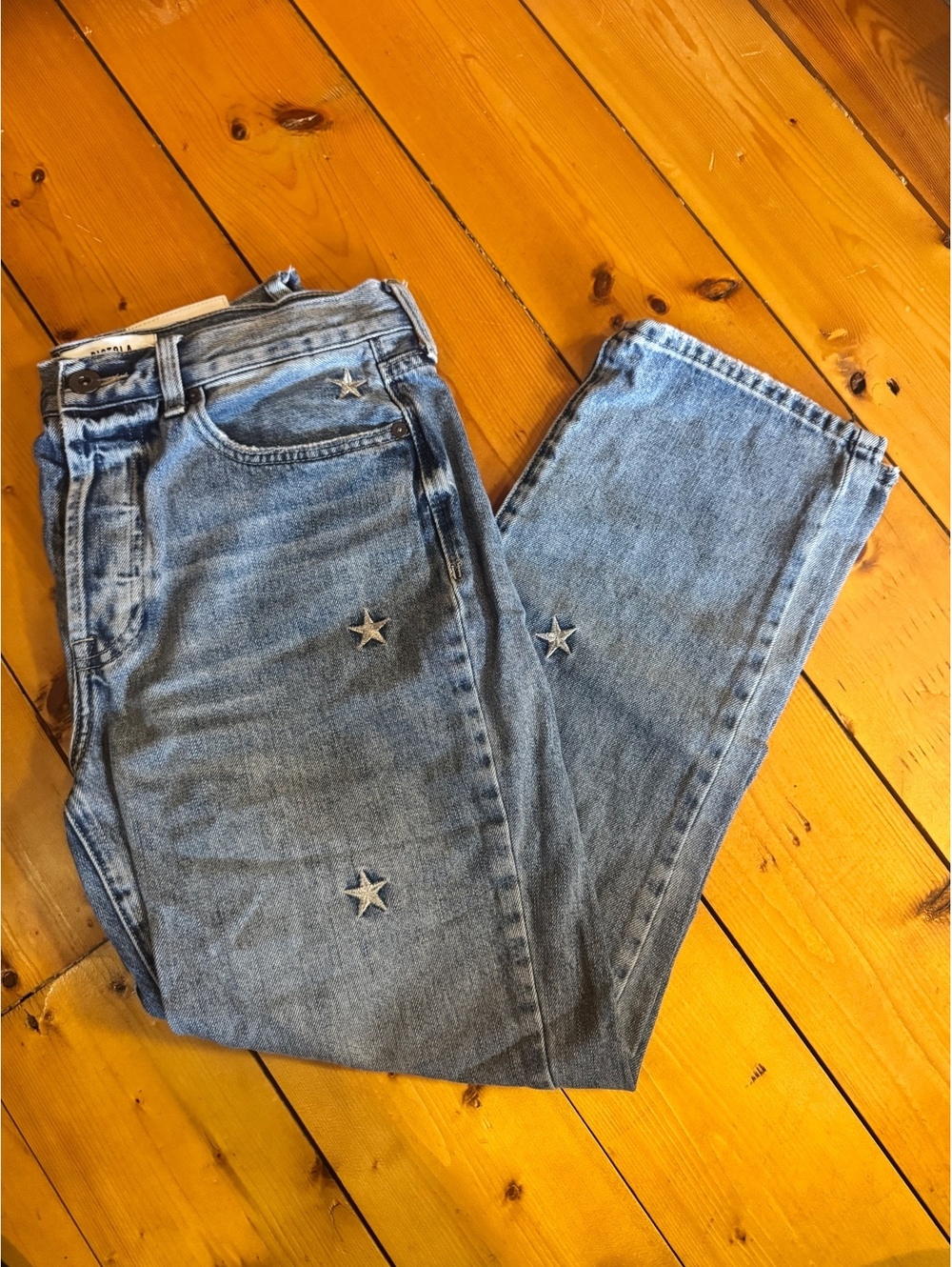 Pistola star print straight leg jeans
